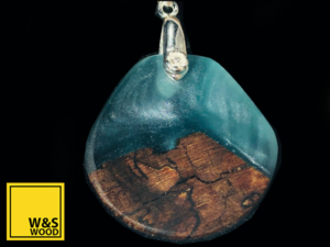 Was wood Ash and resin pendant