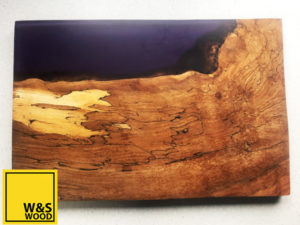 Was Wood River resin chopping board, purple