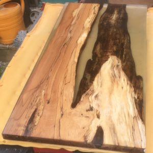 River run table top after oiling